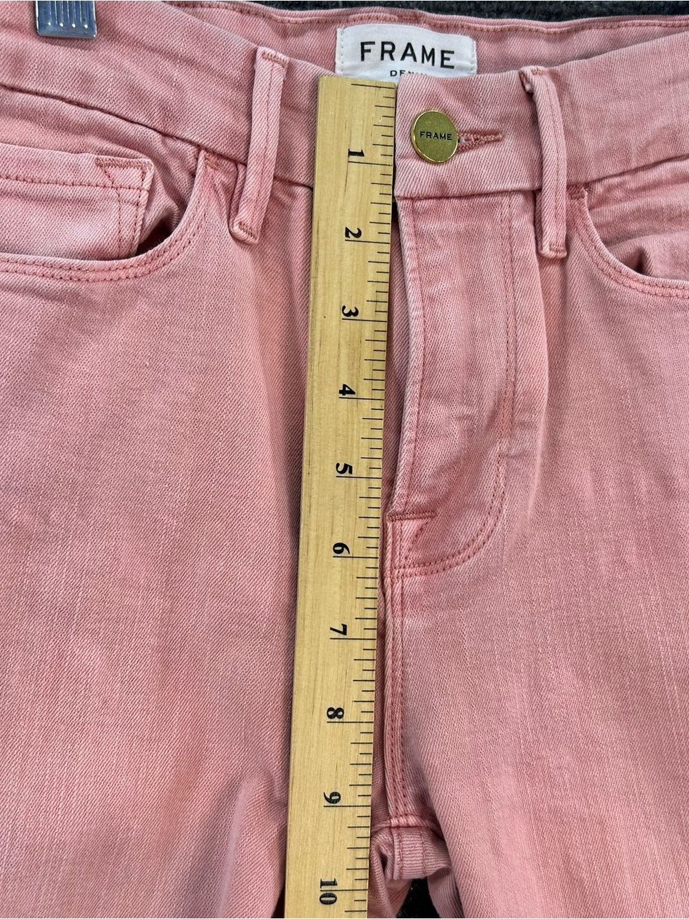 Frame Le Crop Mini Boot Jeans Size 25 Peony Pink High Rise Stretch Denim LCMB790 - Picture 11 of 15
